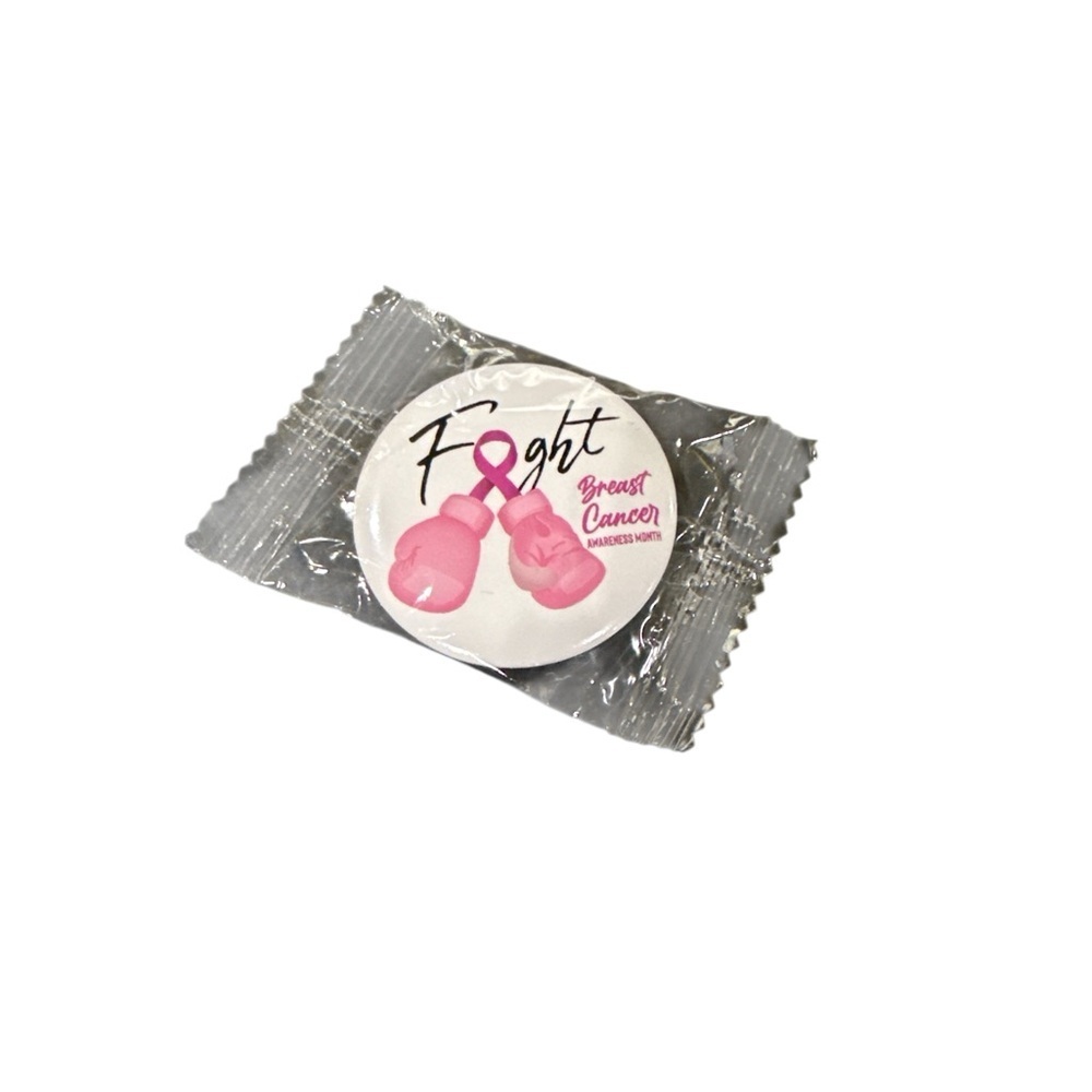 Pink Boxing Gloves Awareness Button